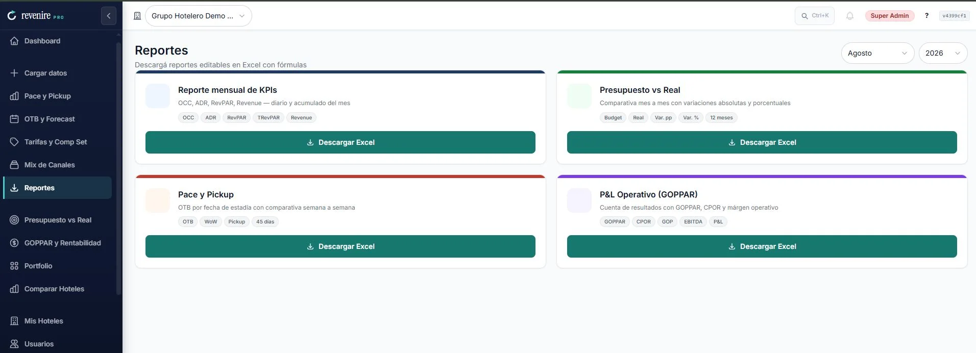 Reportes & Exportación